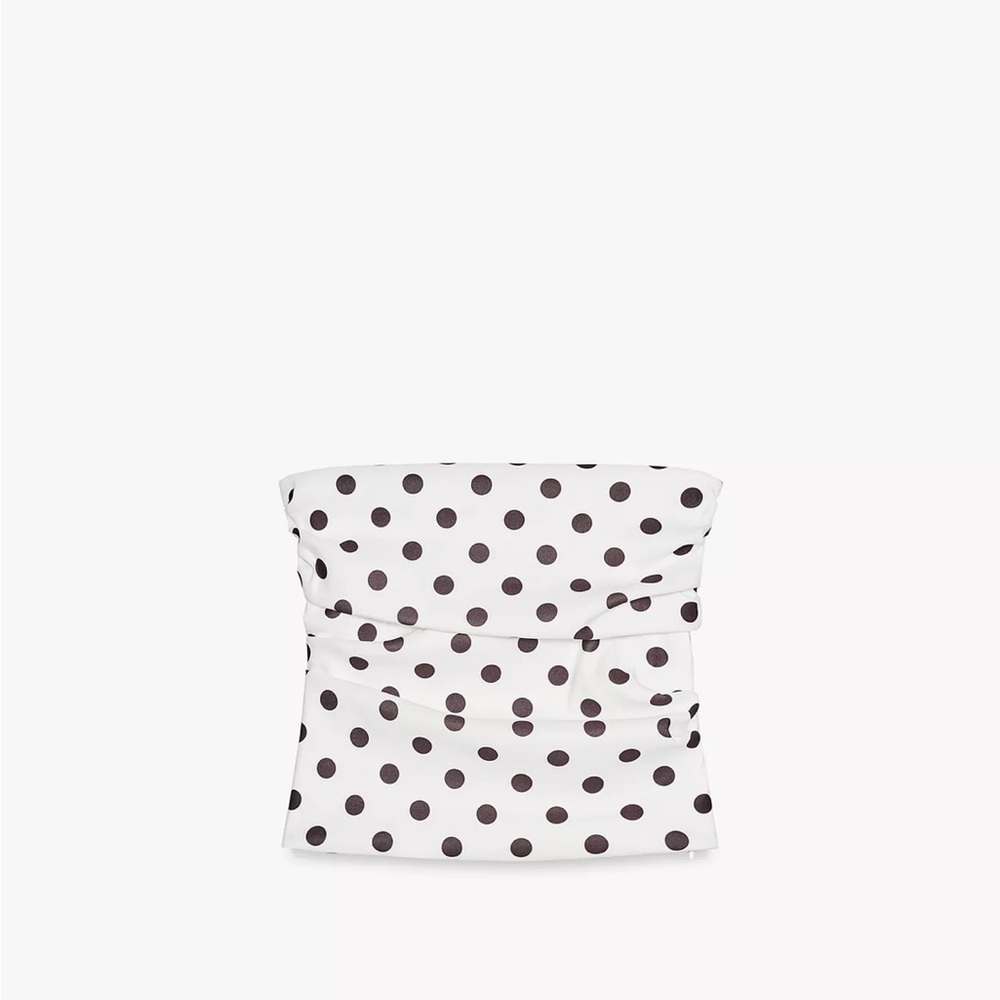 BRAND NEW Brown Polka Dot Strapless Bandeau Top